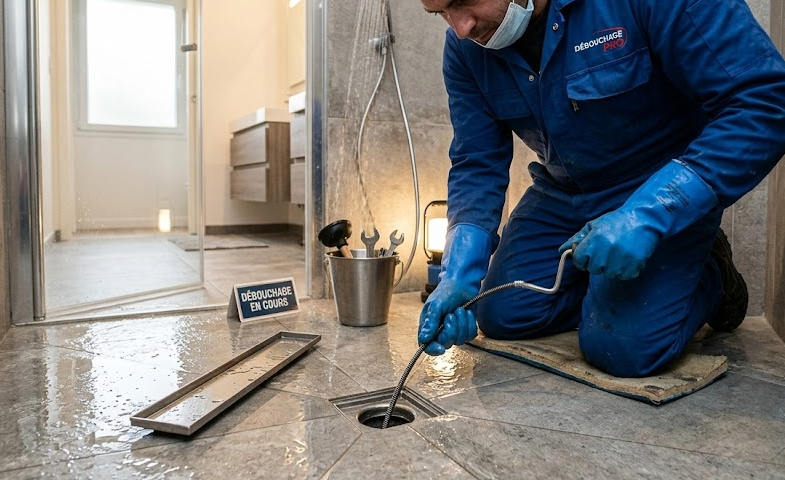 Débouchage de douche à l&rsquo;italienne : accéder au siphon