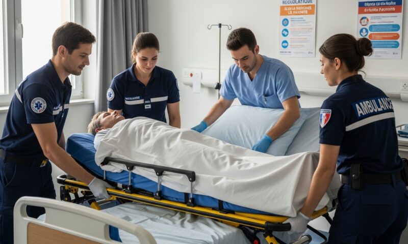 Brancardage et respect de la dignité du patient lors des transferts