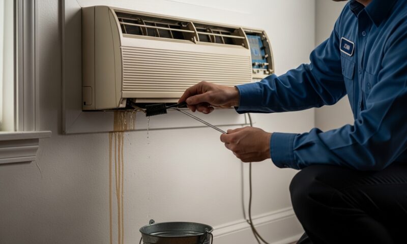 Split mural qui coule : déboucher l&rsquo;évacuation des condensats