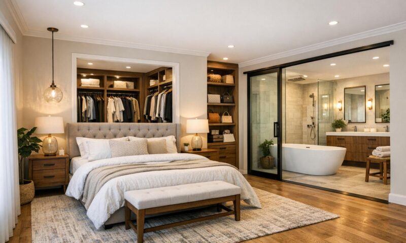Comment transformer une chambre en suite parentale avec dressing et salle de bain ?