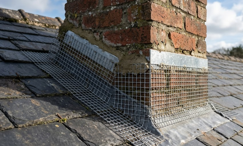 Zinguerie et gouttière : Solin grillagé pour ventilation sous-face